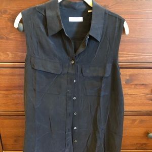 Equipment Silk Sleeveless Button Up Blouse Size M